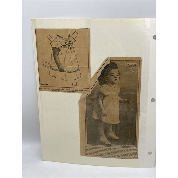 VTG Dionne Quintuplets Five Real Baby Paper Dolls Newspaper Collectible Ephemera - Picture 4 of 9